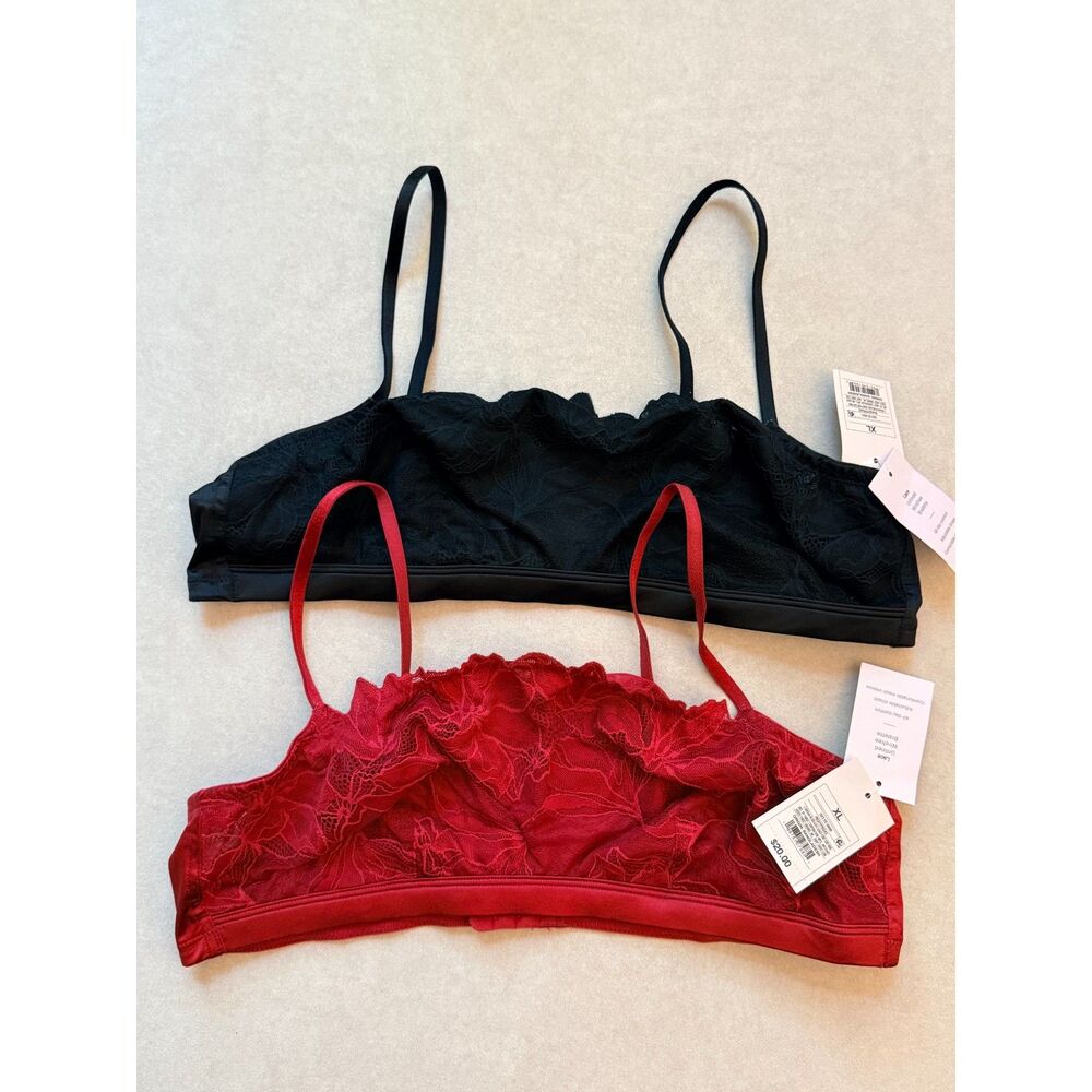Auden Lace Unlined Wirefree Bralette Set Size XL